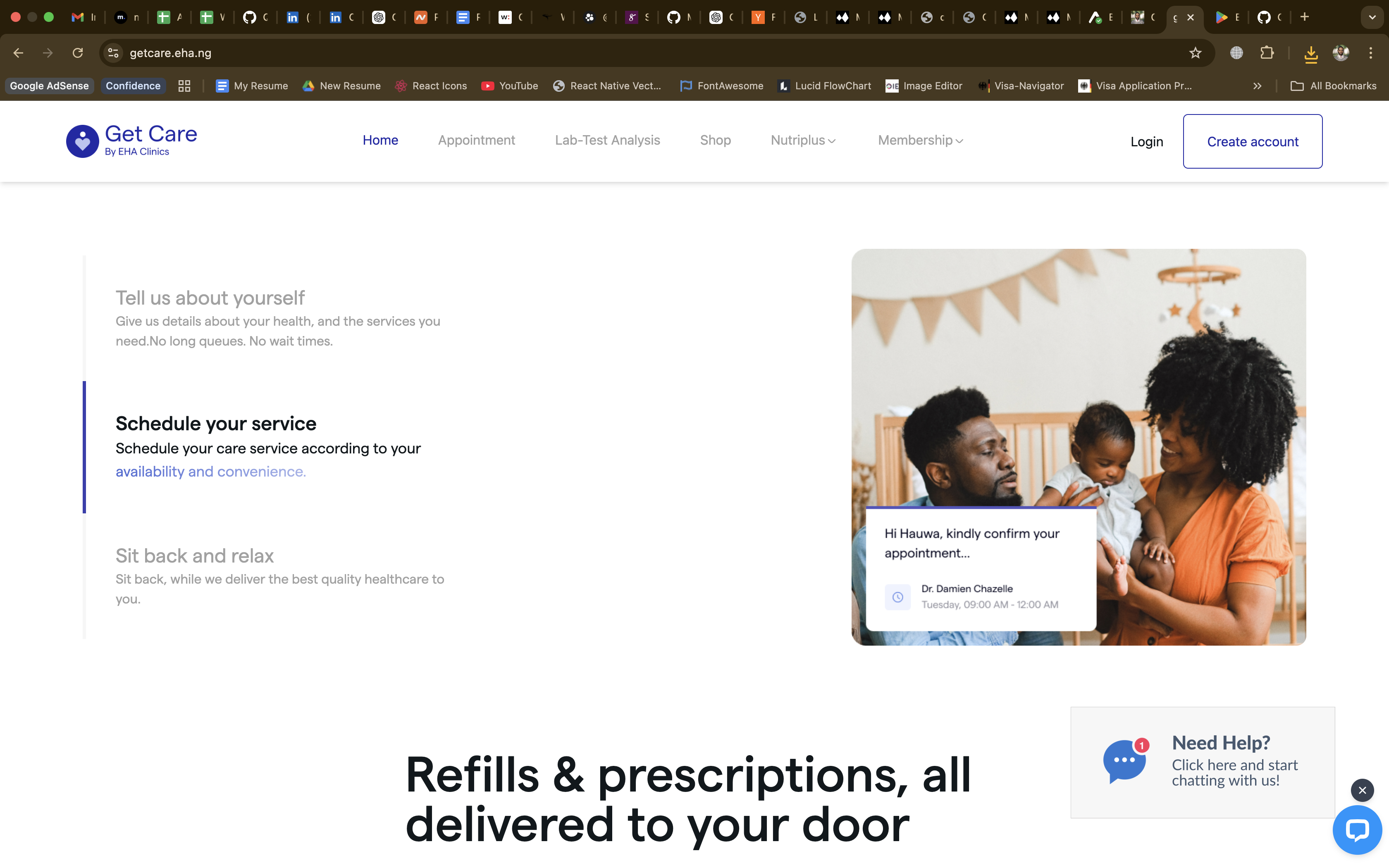 GetCare web app screenshot